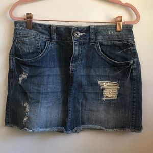 Jean mini skirt